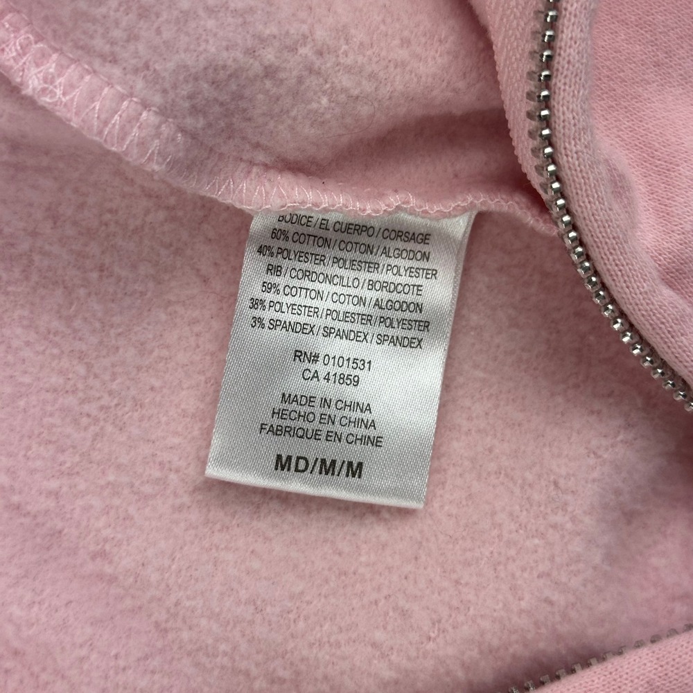 Strawberry Shortcake Hoodie Girls Medium‎ Pink Cropped Zip Up Fleece - Picture 5 of 8